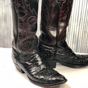 LUCCHESE WOMENS 7B Ostrich Classic Cowboy Boots